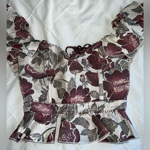V. Chapman top floral corset,new with tags
